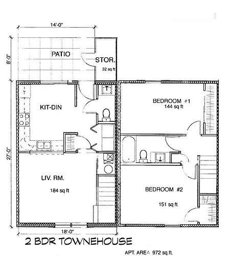 Floor plan 2 Bedroom