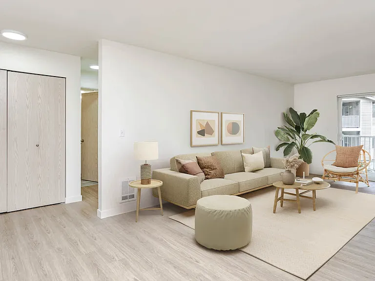 Living Room with Balcony and Hard Surface Flooring