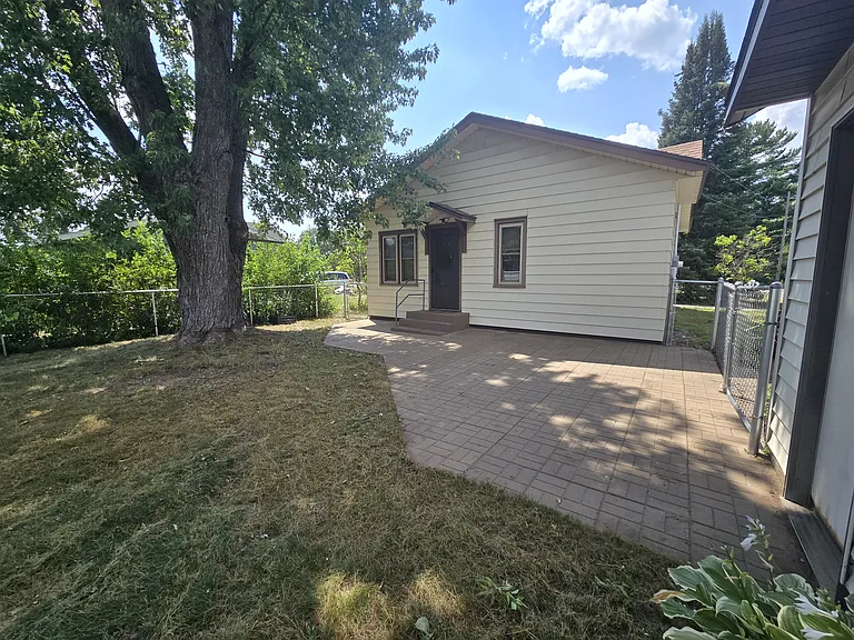 Large patio and yard