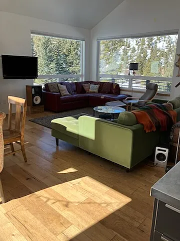 living room area with great views