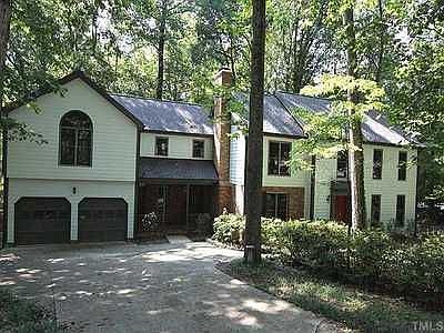 Front view left- Nice view of two car garage