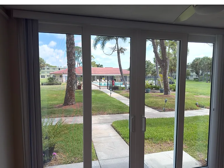 Privacy, no direct sun, great view of well-maintained property