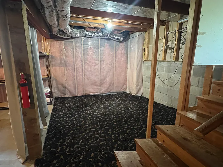 Unfinished basement- brand new heater, AC