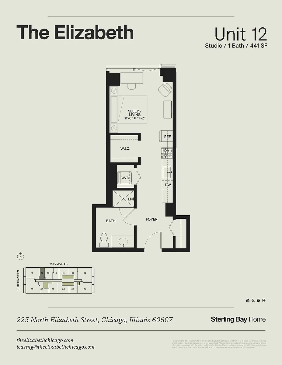 Floor plan 12 - Studio/1bath
