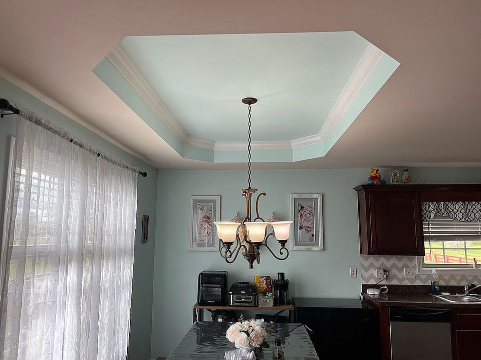 Trey ceiling in dining room 