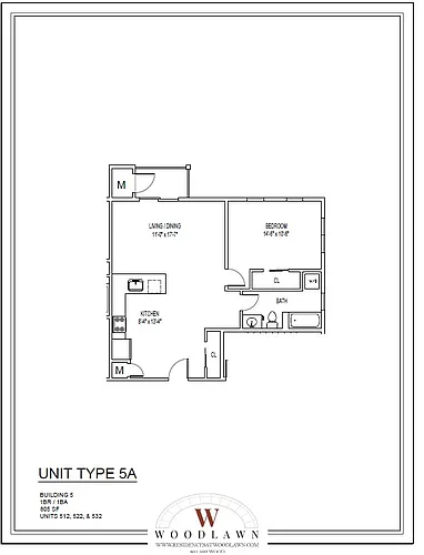 Floor plan One Bed - One Bath
