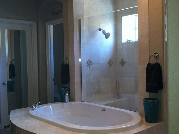 marble tub and shower