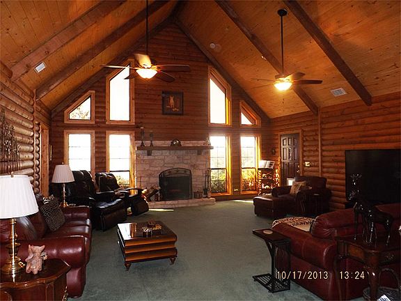 beautiful woodwork with a view of the lake