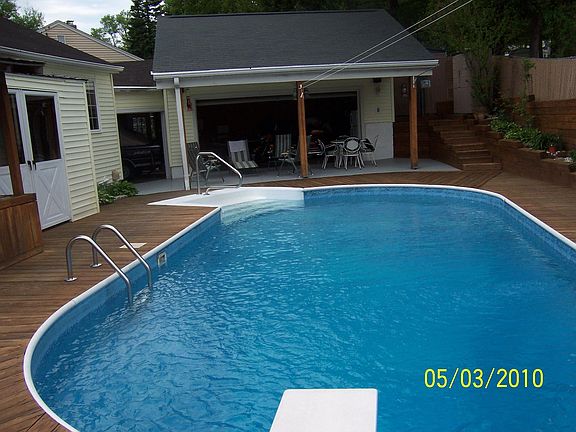 Private backyard with pool