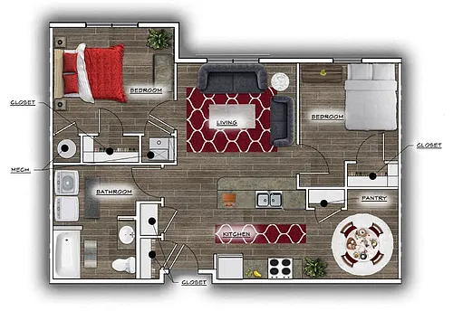 Floor plan 2 Bedroom