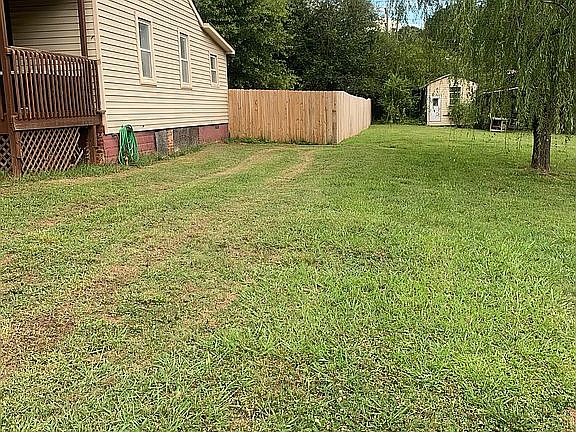 Fully fenced backyard