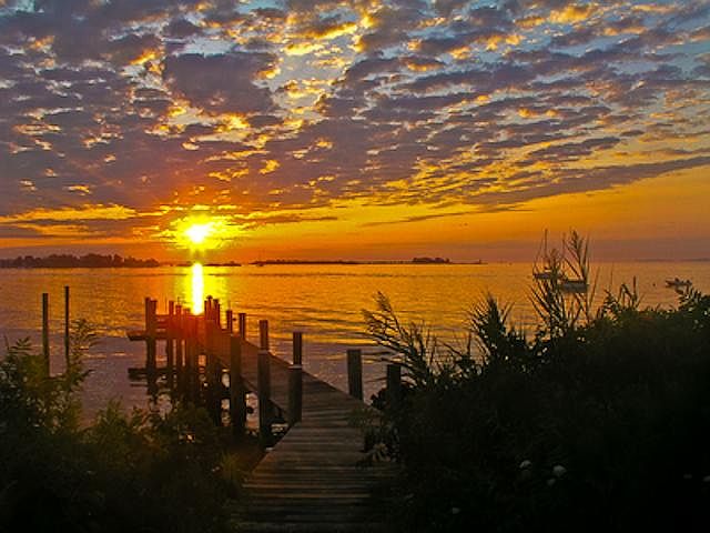Sunrise over East Shore, 50 ft from the cottage