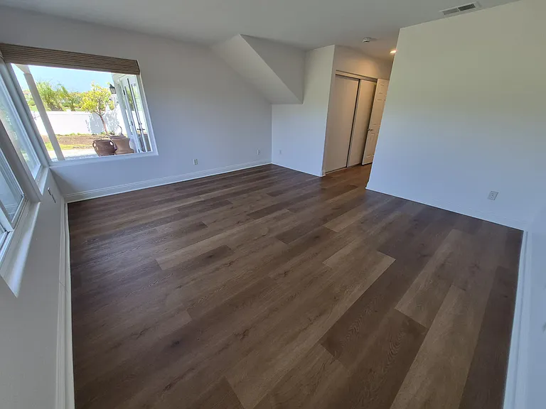 Downstairs suite views of patio. Two large closets for lots of storage space.