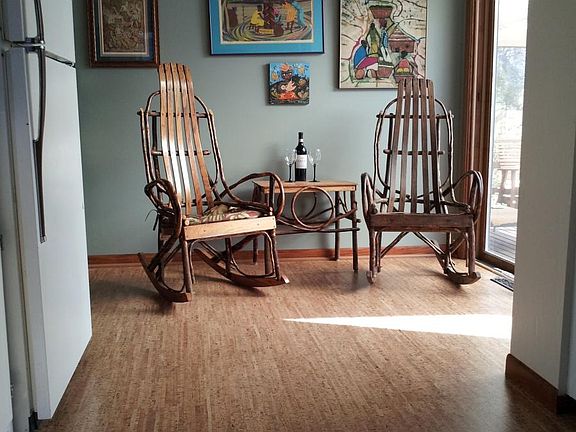 galley-style kitchen with dining or viewing area next to patio door, ca. March 2018