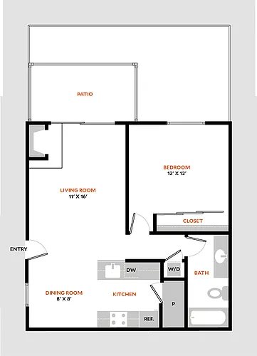 Floor plan North 1BR