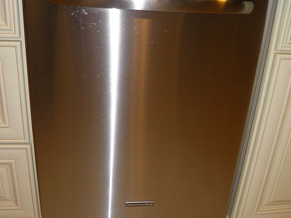 Extra quiet stainless dishwasher.