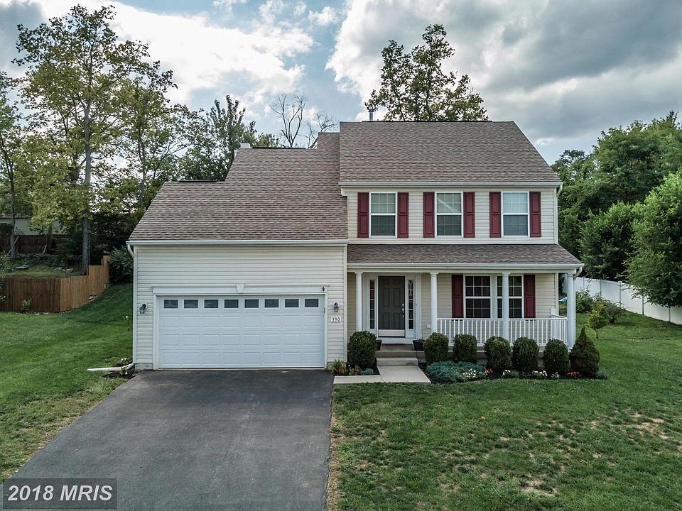 Two car garage and front porch