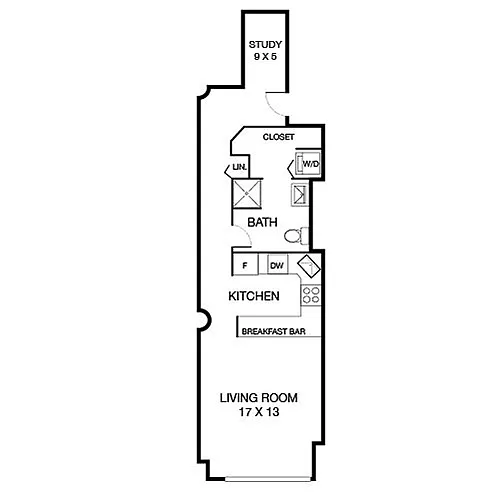 Floor plan Elfreth with Den Premier