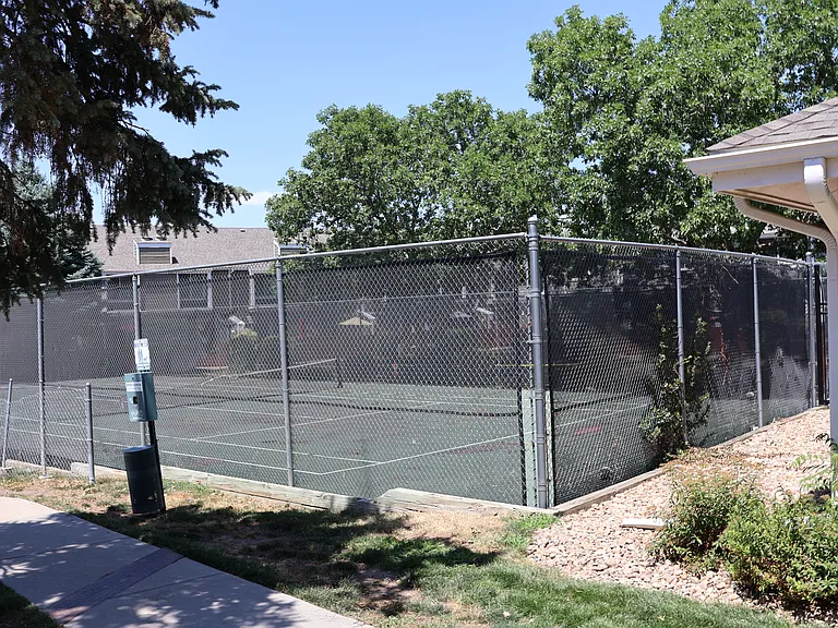 Tennis courts on the property