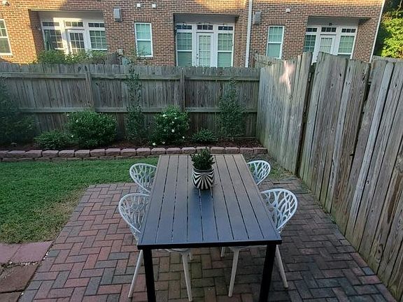 Private backyard patio