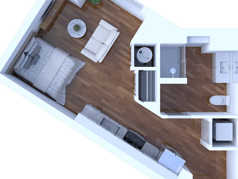 Studio/1 Bedroom - 443 Square Feet Studio/1 Bedroom - 443 Square Feet