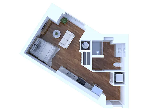 Floor plan Studio/1 Bathroom-443