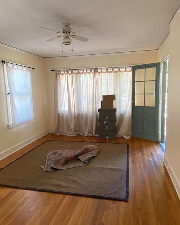 front door, living room
