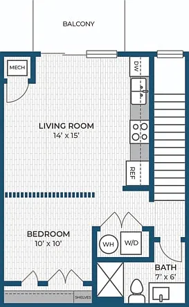 Floor Plan 0BR B | Seasons at Hoffman Estates | Apartments in Hoffman Estates, IL Floor Plan 0BR B | Seasons at Hoffman Estates | Apartments in Hoffman Estates, IL