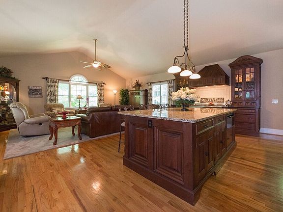 Kitchen open to keeping room
