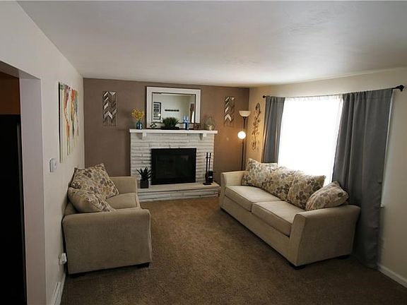 Beautiful wood burning fireplace