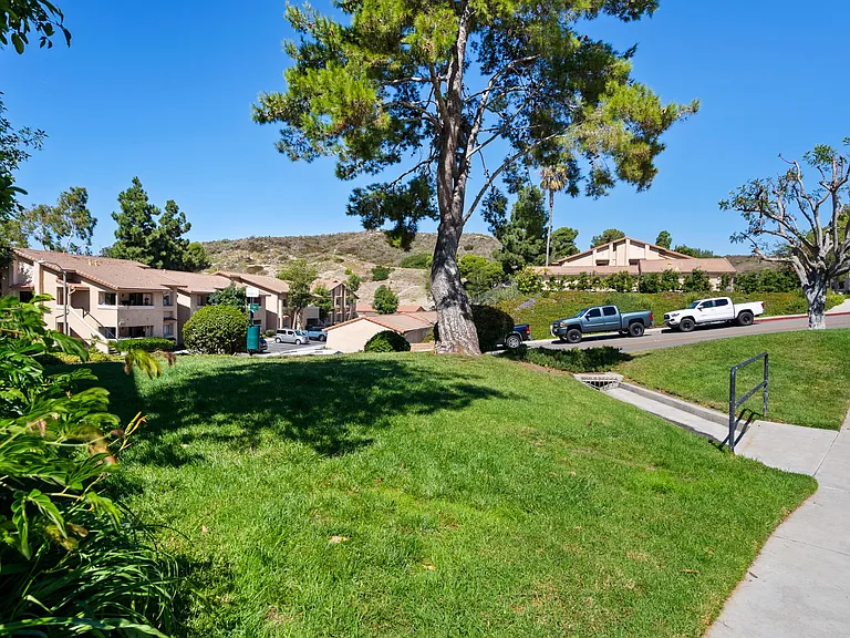 Well-maintained green space at River Oaks in Oceanside, CA