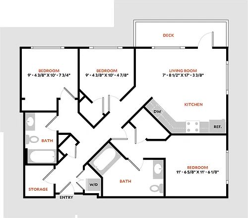 Floor plan Plan 3B