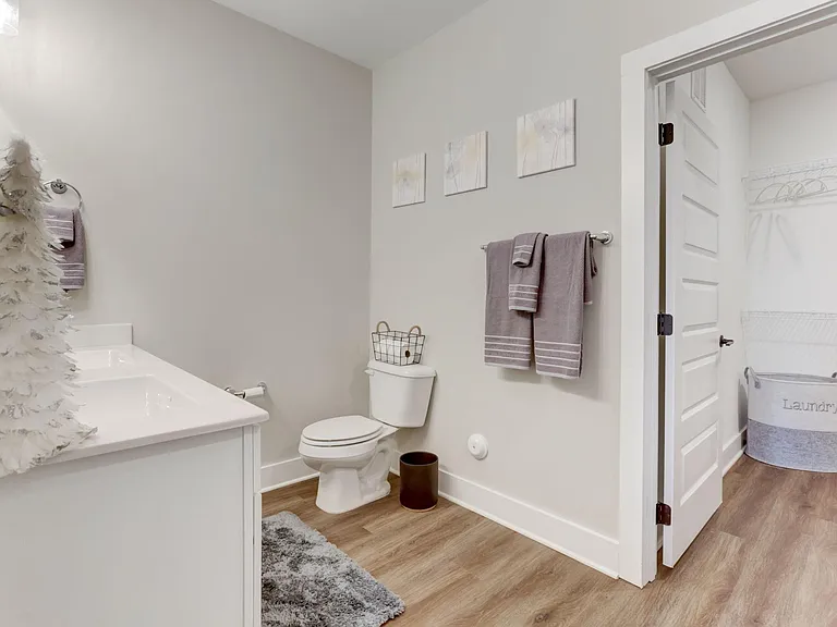 Master bathroom and master closet