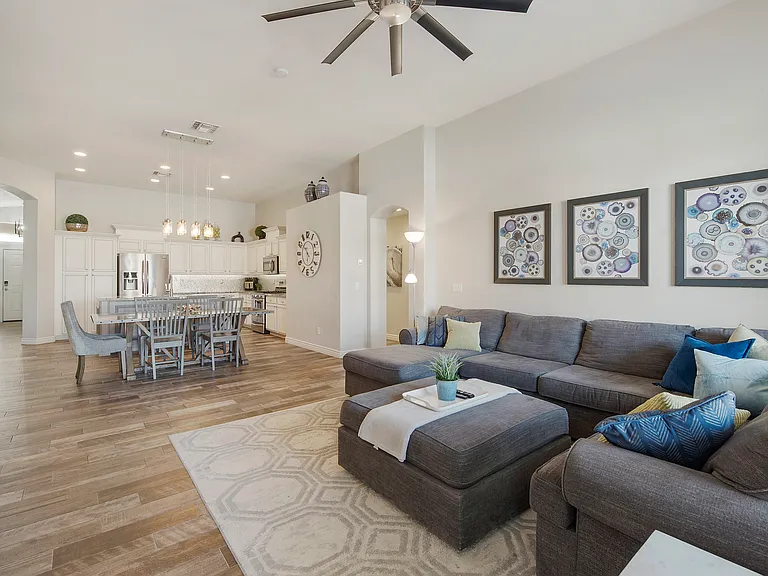 Family room with smart tv
