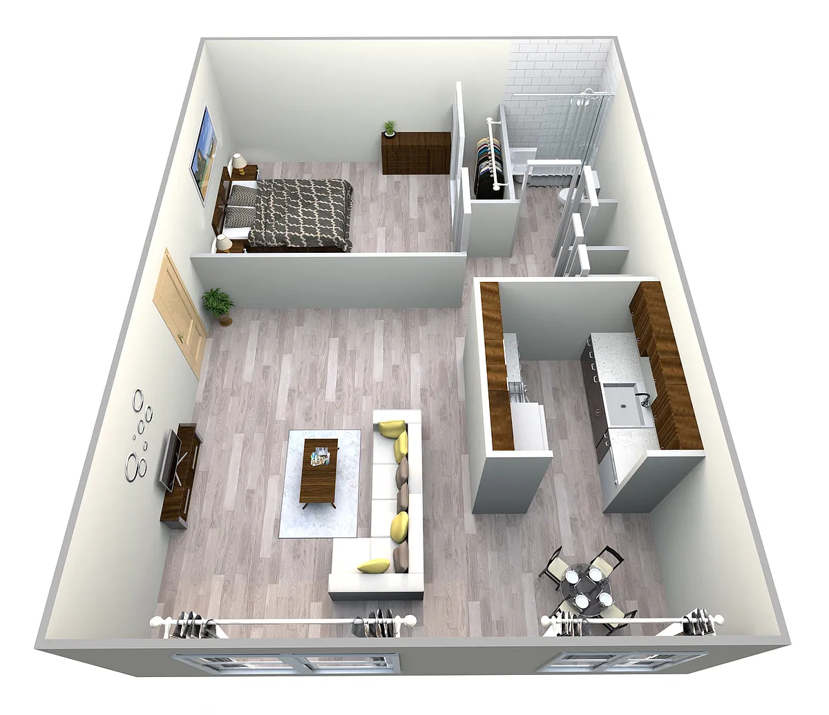 Floor plan LARGE 1 BED 1 BATH