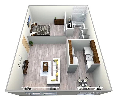Floor plan LARGE 1 BED 1 BATH
