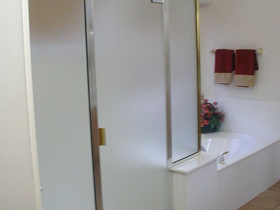Nice size shower and large garden tub