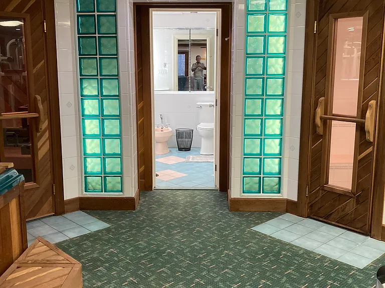 Workout room/entrance to bathroom