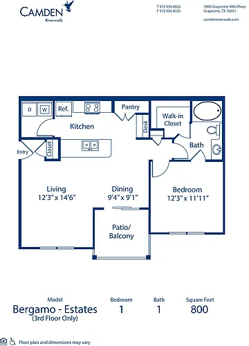 Floor plan Bergamo Estates
