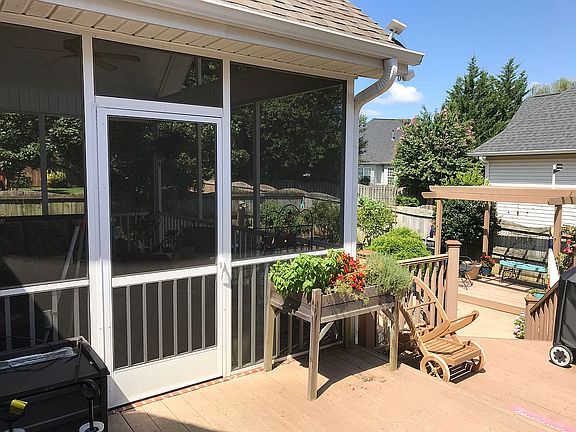 Facing backyard from deck