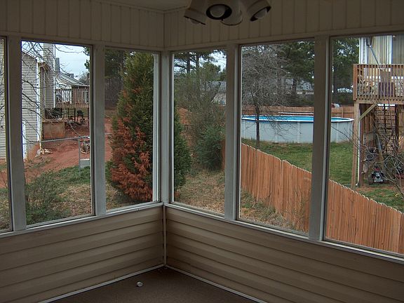 Screened-in back porch.