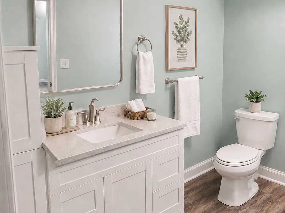bathroom with full size tub/shower
