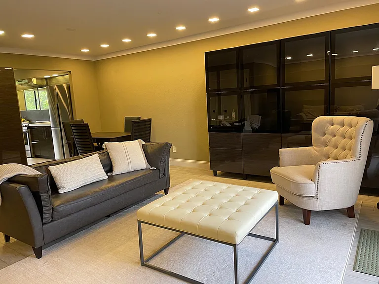 Living room and dining area