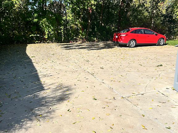 Large parking lot for off street parking