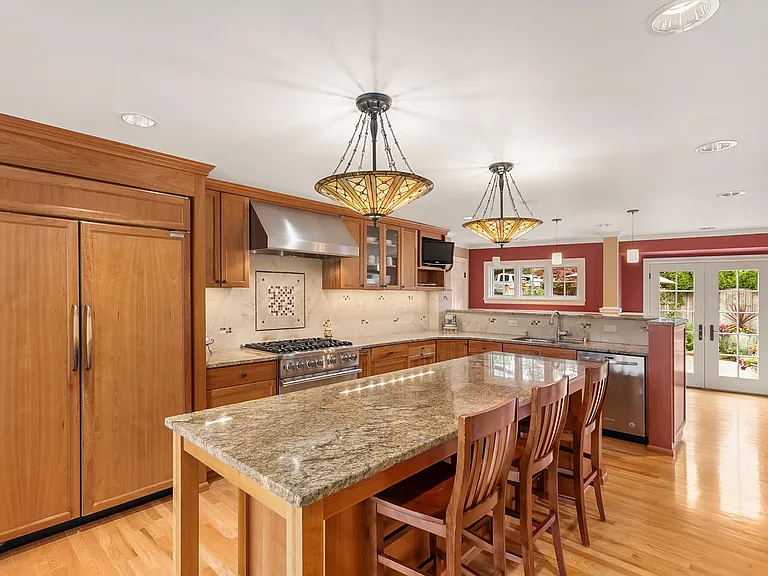 spacious kitchen with stainless appliances