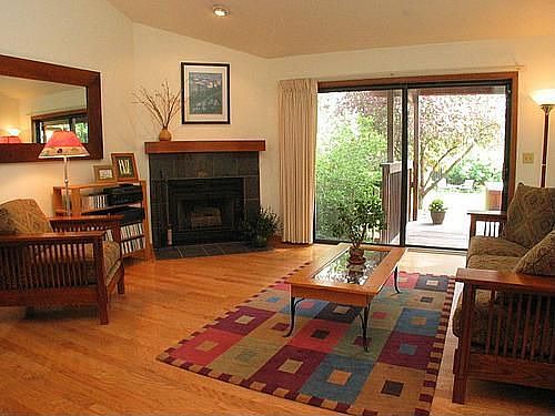 Living room looking toward deck