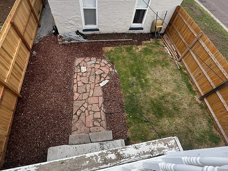 Backyard from west balcony