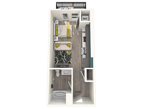 Floor plan S1-FinishII-400sf