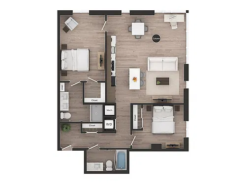 Floor plan 2BD2o
