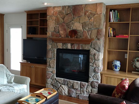 fireplace downstairs